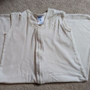 Bunting Sleeveless Zip Front Sleep Sack in Off-White